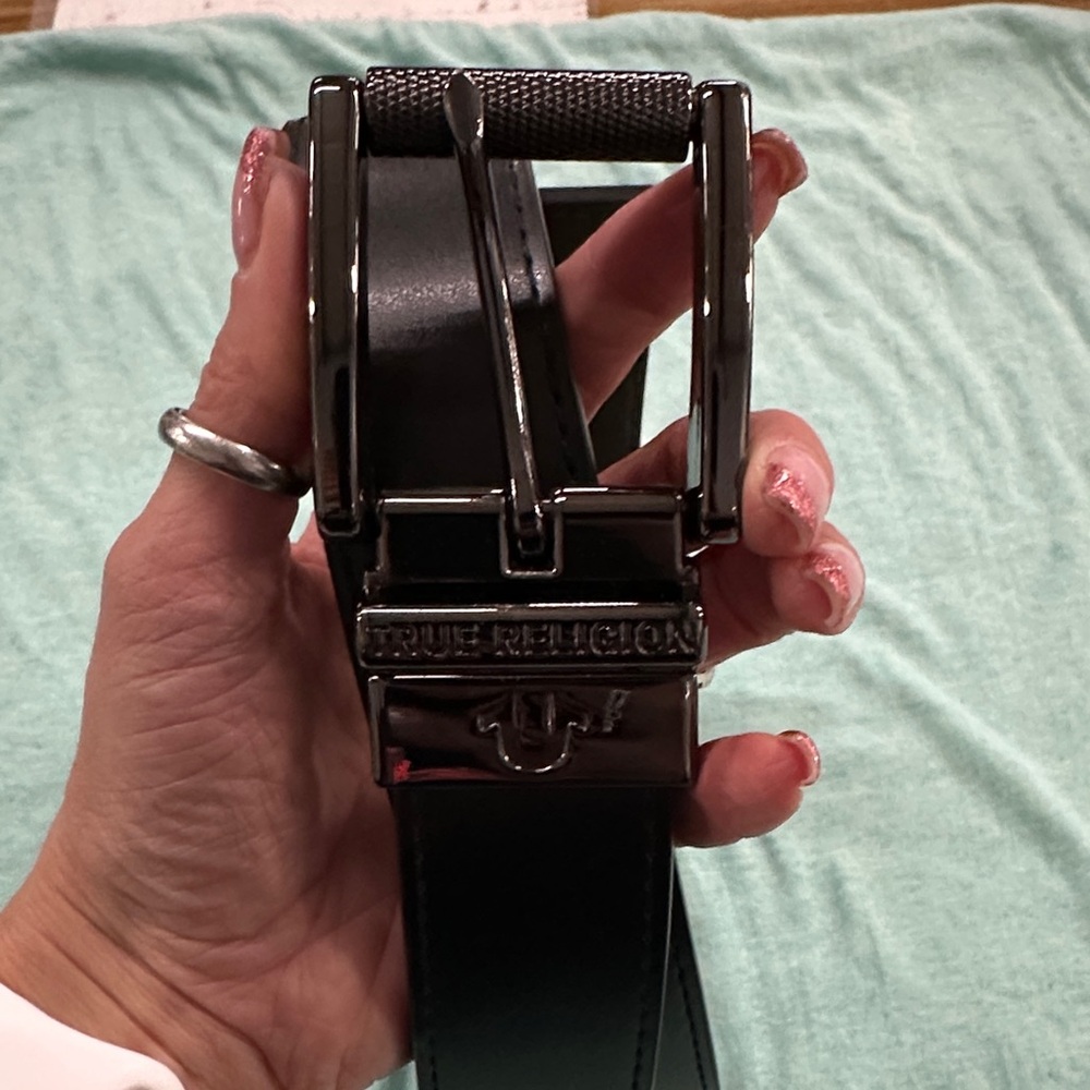 True Religion Black Belt Bag for Men